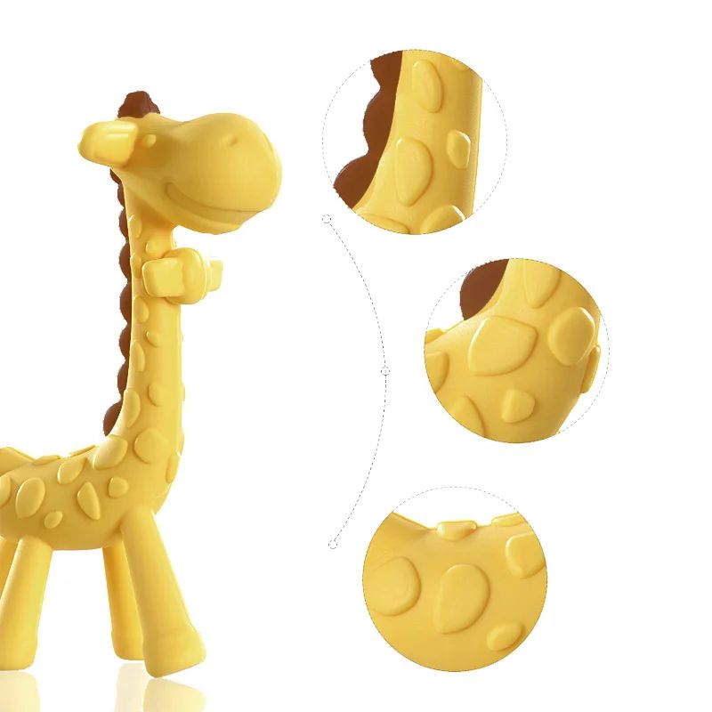 MamiJoy Silicone Giraffe Baby Teether BPAFree Soothing Teething Toy 1
