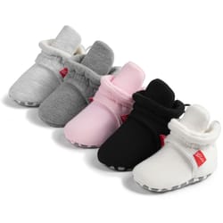 cozygrip winter baby booties – soft non-slip first walker shoes