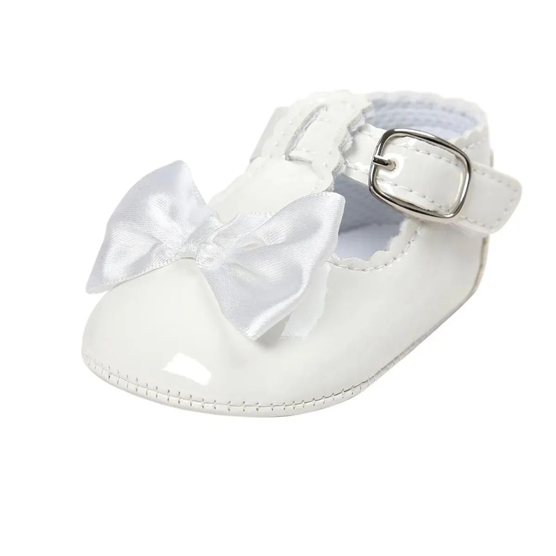 Meckior Baby Girl Dress Shoes With Bowknot AntiSlip Toddler First Walker Shoes 10