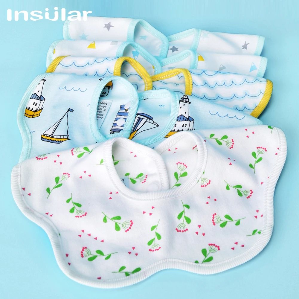 360 Muslin Baby Bibs Set Soft Absorbent Bandana Bibs For Newborns 0