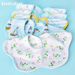 360° muslin baby bibs set – soft absorbent bandana bibs for newborns