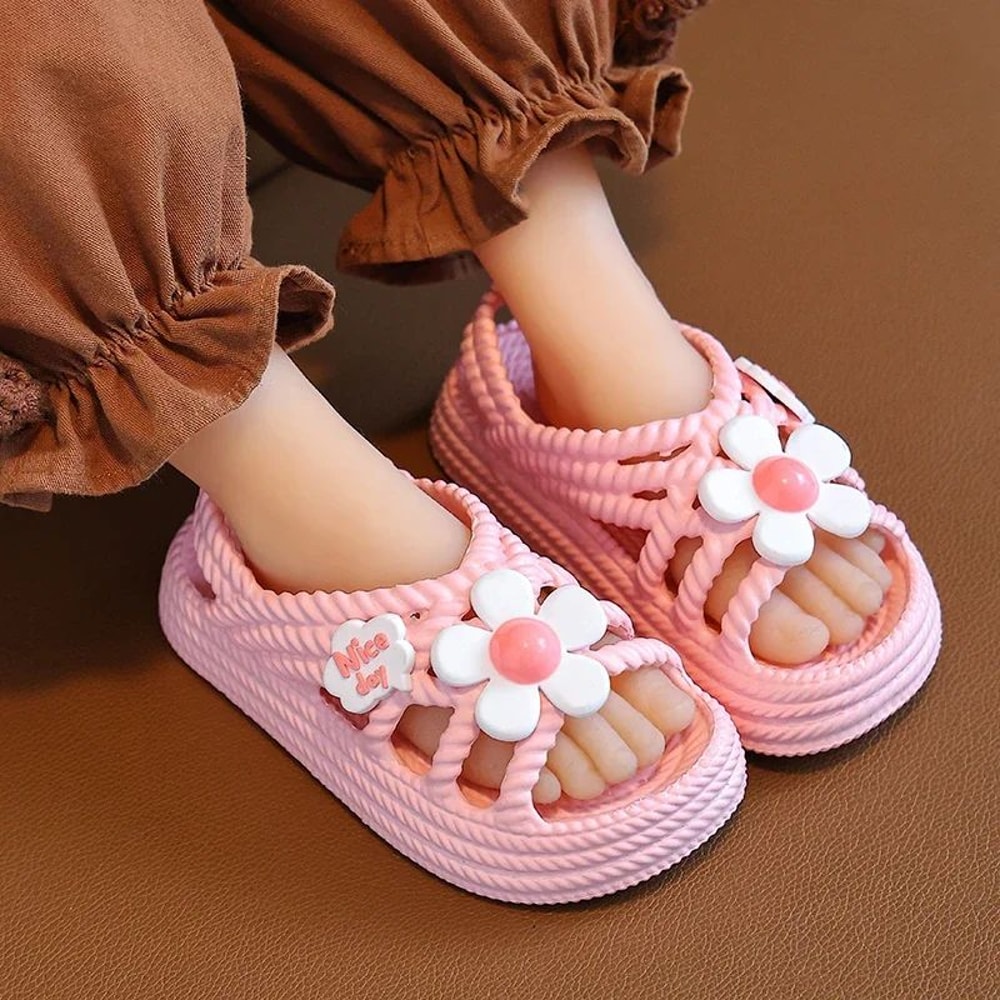 Kids AntiSlip Slippers Soft Sole Baby Beach Sandals For Indoor Outdoor Comfort 4