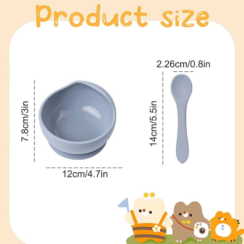 StayPut Silicone Suction Baby Bowls Set For Easy Selffeeding 4