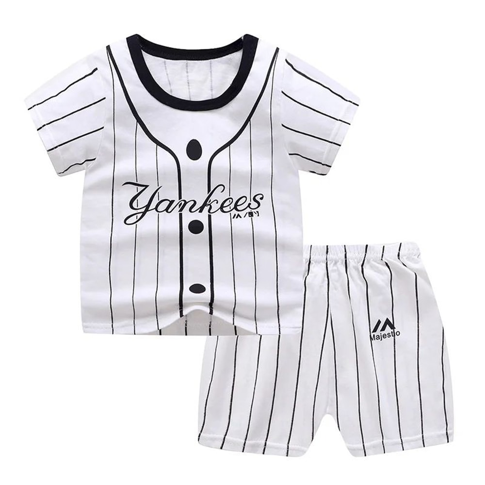 Winnie The Pooh Baby Boys Summer Outfit Cute Toddler Cartoon Tracksuit 2 Piece Set 0