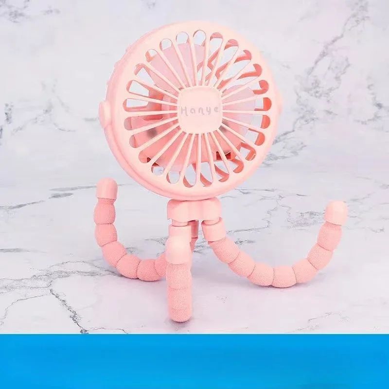 Portable Bladeless Stroller Fan USB Rechargeable Foldable Mini Cooling Fan 0