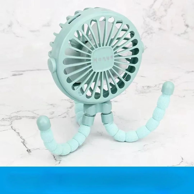 Portable Bladeless Stroller Fan USB Rechargeable Foldable Mini Cooling Fan 1