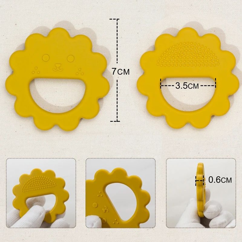 Cute Flower Silicone Baby Teether Toy Safe Molar Chew Thumb Sucking Deterrent 3