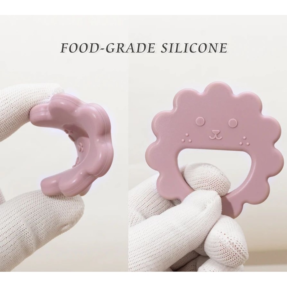 Cute Flower Silicone Baby Teether Toy Safe Molar Chew Thumb Sucking Deterrent 4