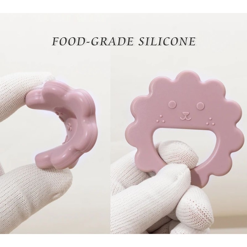 Cute Flower Silicone Baby Teether Toy Safe Molar Chew Thumb Sucking Deterrent 4
