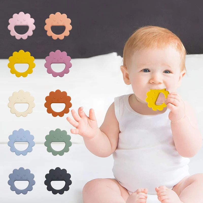 Cute Flower Silicone Baby Teether Toy Safe Molar Chew Thumb Sucking Deterrent 5