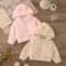 Cozy Pink Hooded Plush Zip Jacket For Baby Girls 0