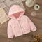 Cozy Pink Hooded Plush Zip Jacket For Baby Girls 3