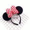 Disney Minnie Mouse Ears Headband Plush Polka Dot Bow Hair Hoop 1