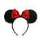 Disney Minnie Mouse Ears Headband Plush Polka Dot Bow Hair Hoop 2