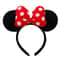 Disney Minnie Mouse Ears Headband Plush Polka Dot Bow Hair Hoop 3
