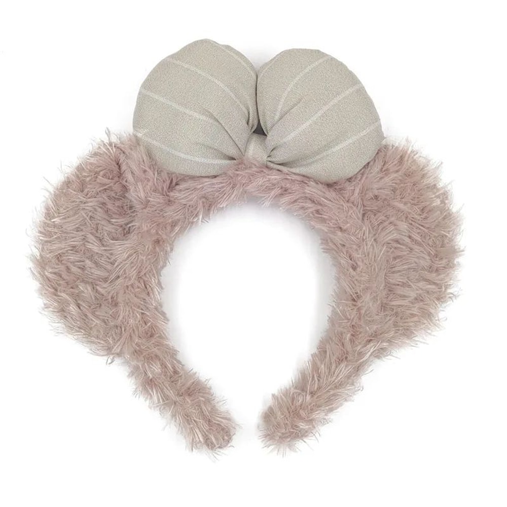 Disney Minnie Mouse Ears Headband Plush Polka Dot Bow Hair Hoop 6