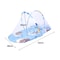 Foldable Portable Baby Crib With Mosquito Net And Cushion Lightweight Infant Travel Bed 5
