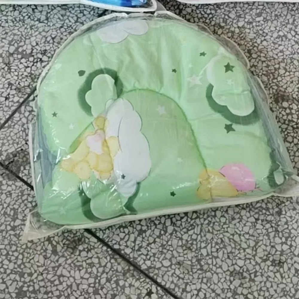 Foldable Portable Baby Crib With Mosquito Net And Cushion Lightweight Infant Travel Bed 7