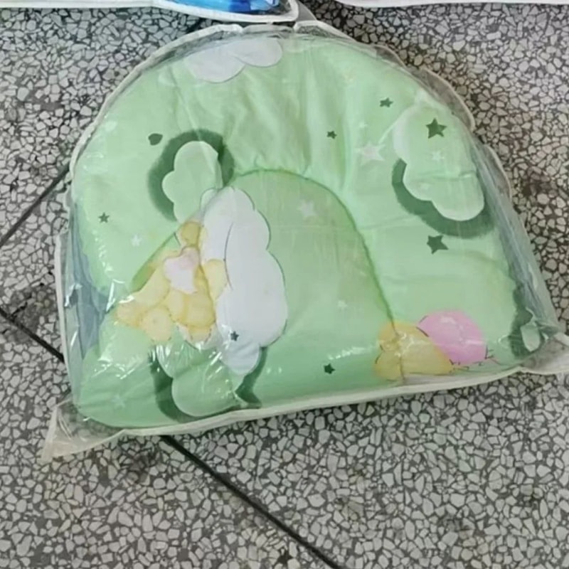 Foldable Portable Baby Crib With Mosquito Net And Cushion Lightweight Infant Travel Bed 7