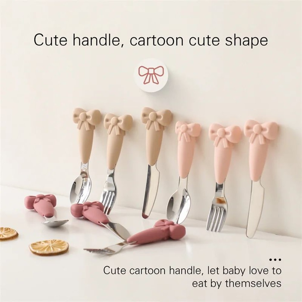 Silicone Baby Feeding Set BPA Free NonSlip Bowl Baby Weaning Utensils 1