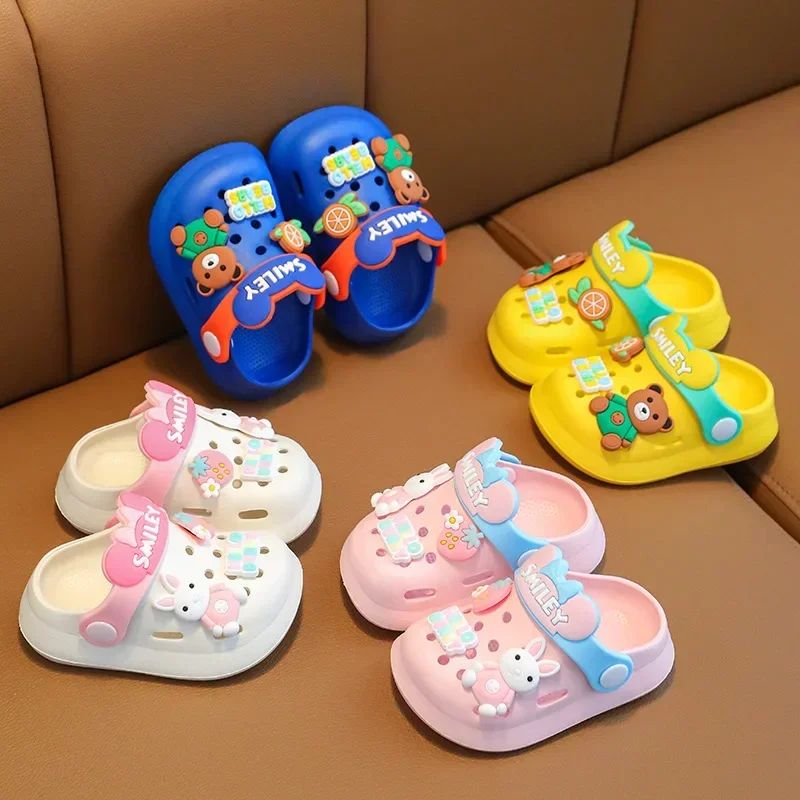 Cute Cartoon Baby Sandals AntiSlip Infant Beach Indoor Slippers 2