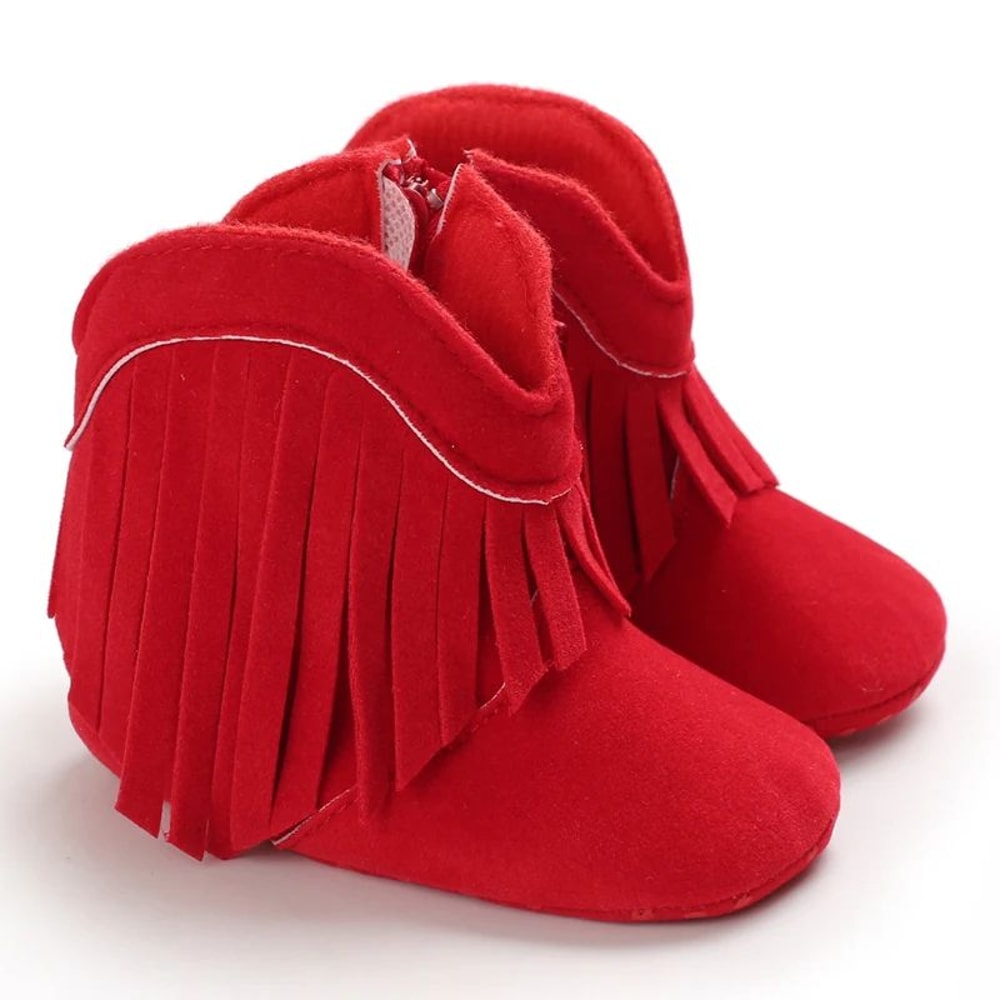Cozy Tassel Baby Boots Soft Sole Infant Walking Shoes For Winter Comfort 9