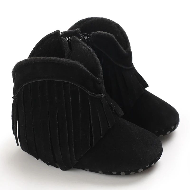 Cozy Tassel Baby Boots Soft Sole Infant Walking Shoes For Winter Comfort 10