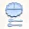 Silicone Baby Plate Set With Strong Suction Base Non Slip Toddler Feeding Plates 3P 3