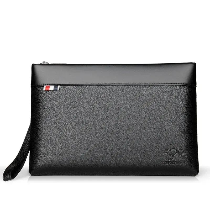 Premium Large Capacity Mens Leather Clutch Bag Luxury Designer Wallet Pouch 4