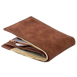 slim men wallet with zipper coin pocket & rfid-ready card holder