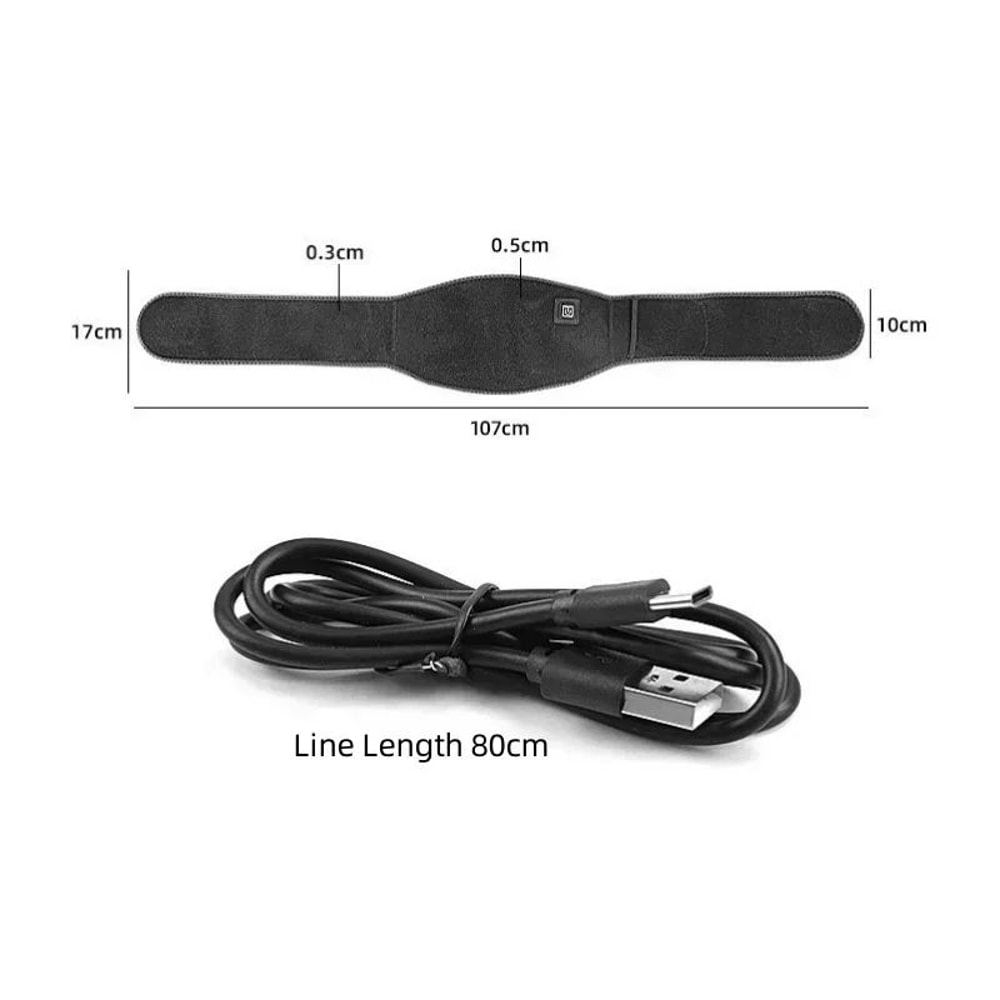 Heated Lumbar Support Brace With USB Massage Therapy For Lower Back Pain Relief 5