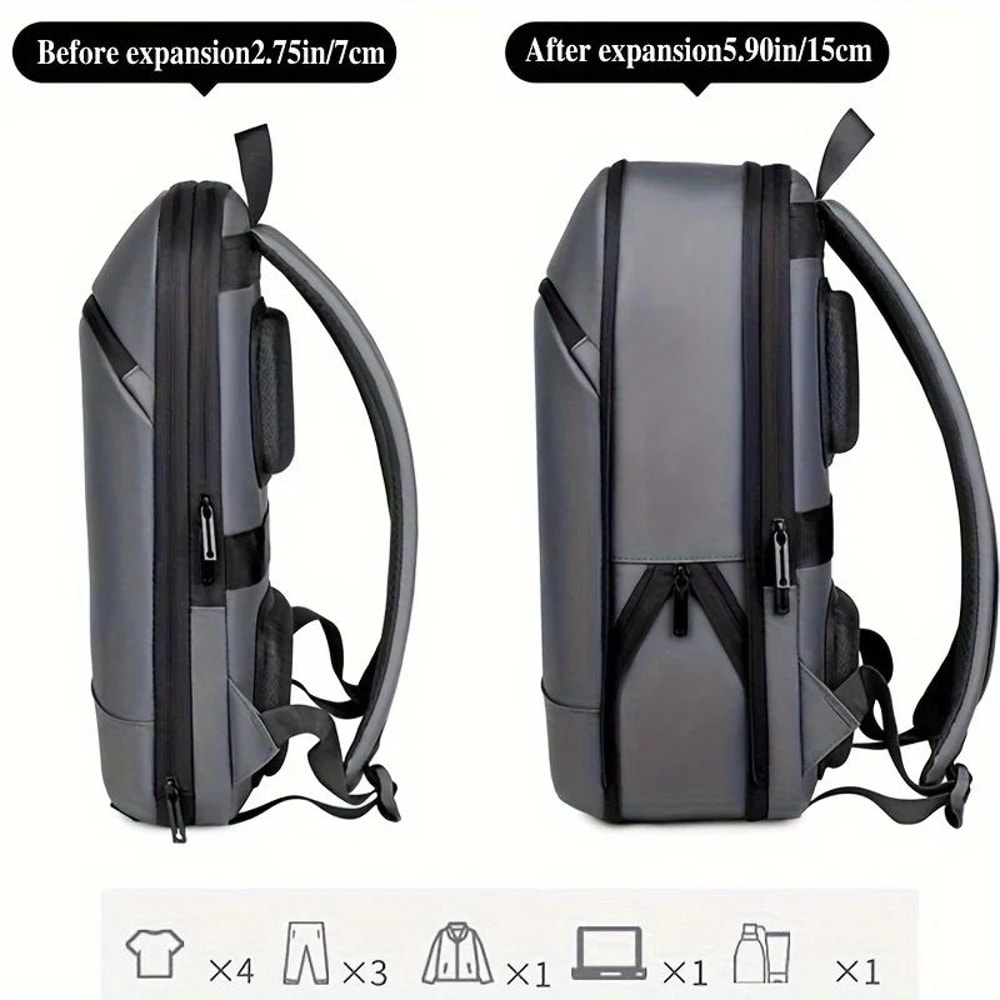 Modern Business Backpack For Men With Luggage Strap For Work Travel And Daily Commutes 5