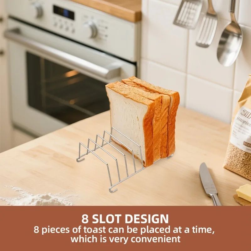 MultiSlice Air Fryer Toast Rack Stainless Steel Bread Holder 1