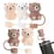 Teddy Bear Stanley Straw Cover 10mm Silicone Straw Cap 2