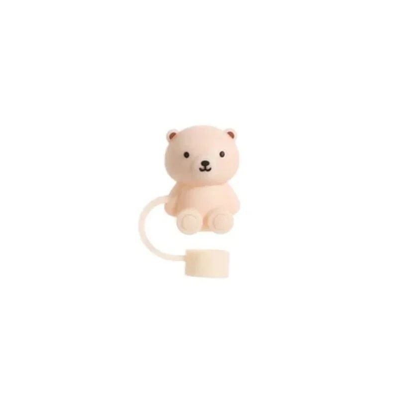Teddy Bear Stanley Straw Cover 10mm Silicone Straw Cap 7