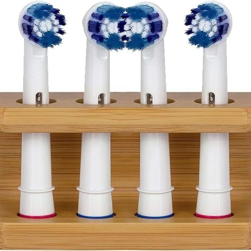 Eco Bamboo Electric Toothbrush Holder MultiSlot Bathroom Organizer 5