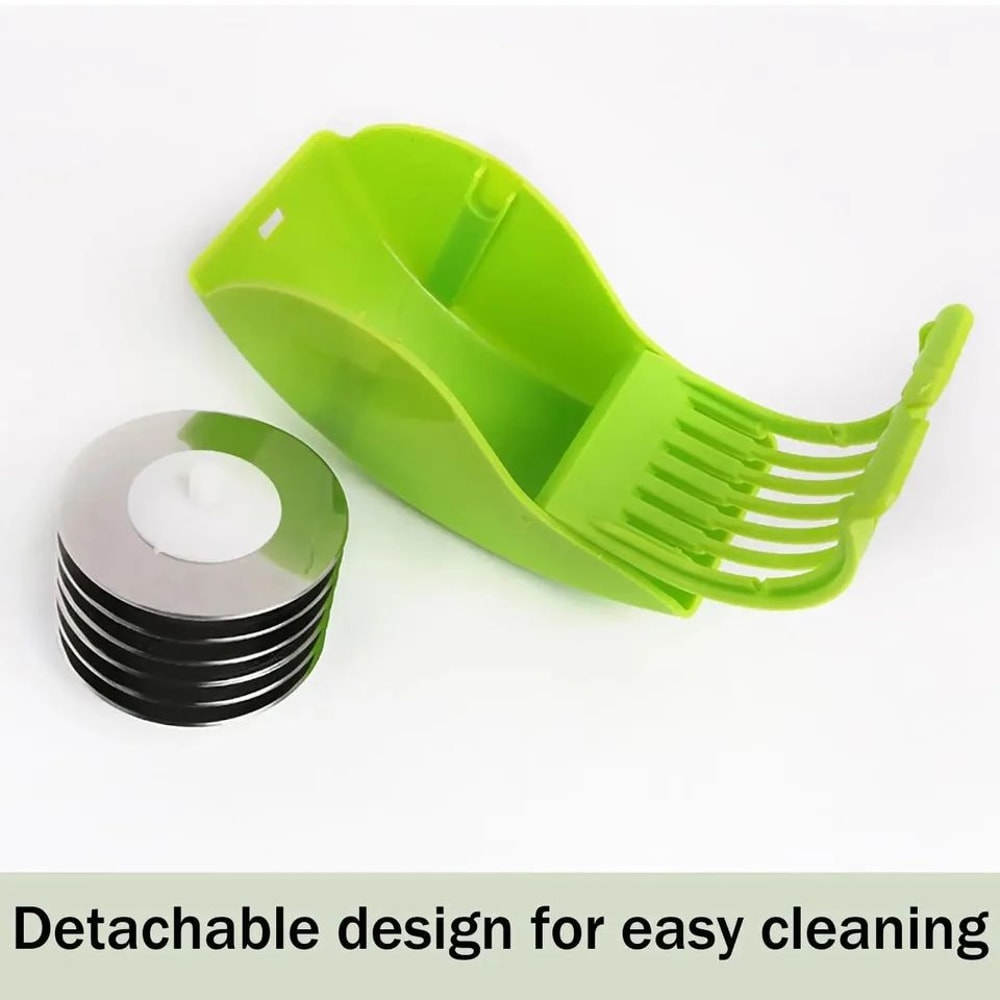 6Blade Manual Herb Chopper Vegetable Roller Cutter For Fast MessFree Prep 3