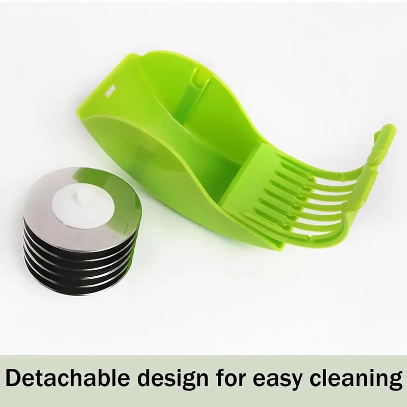 6Blade Manual Herb Chopper Vegetable Roller Cutter For Fast MessFree Prep 3