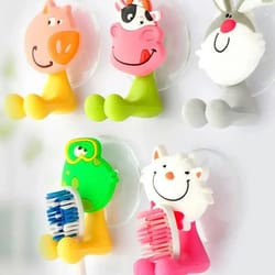 rabbit kids toothbrush holder wall mounted suction cup toothbrush holder