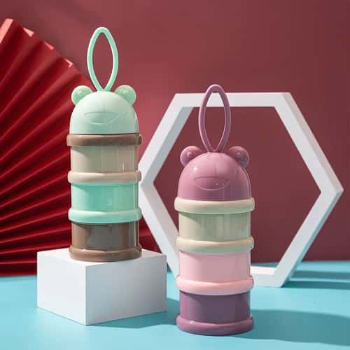 3-Tier Baby Formula Dispenser & Portable Snack Container for Travel