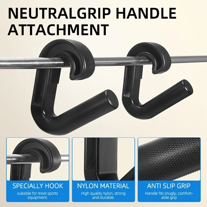 HighStrength Nylon Gym Cable Handles NonSlip MultiFunctional Pulldown Grip Set 4