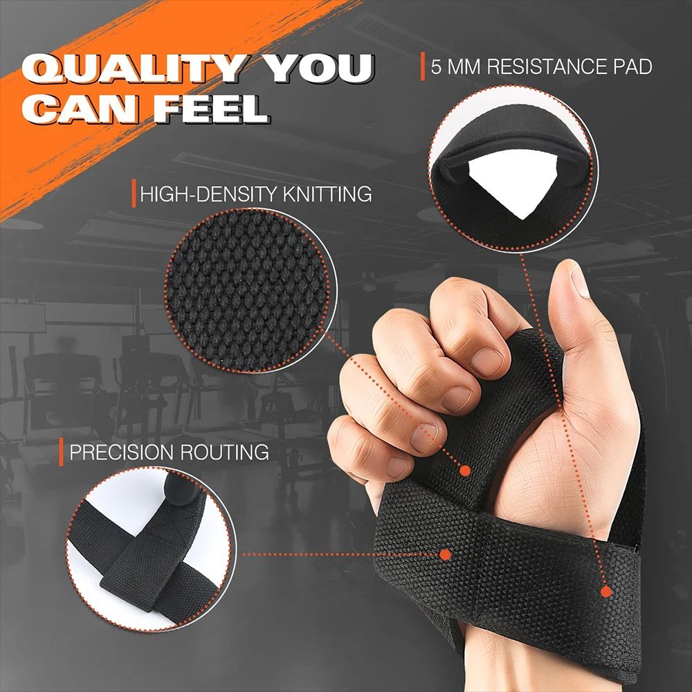 Adjustable Weightlifting Wrist Straps For Deadlifts And Grip Support 2