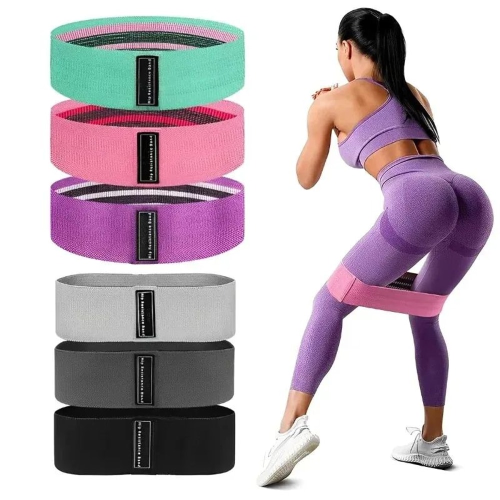 3Piece Booty Bands Set For Glutes And Legs NonSlip Fabric Resistance Bands For Home Gym And Yoga 0