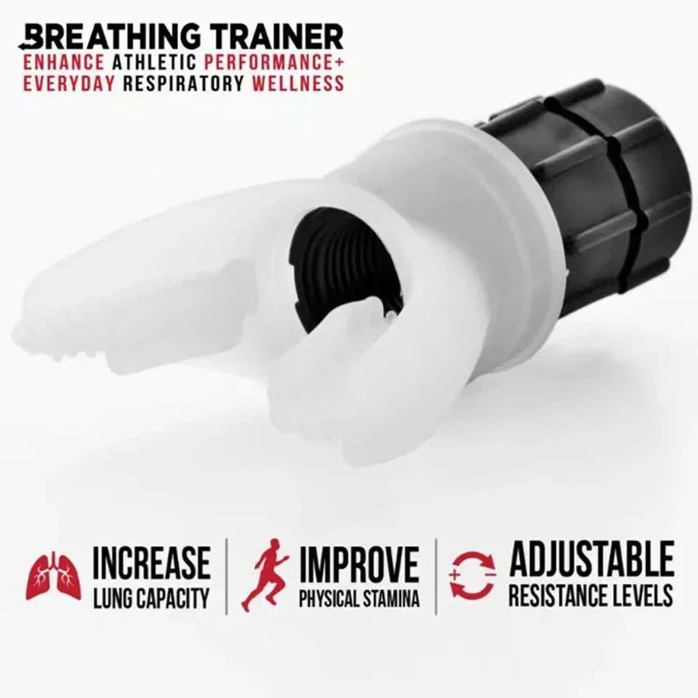 Portable Lung Capacity Breathing Trainer For Endurance Respiratory Strength 4