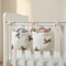 SoftTouch Crib Organizer Hanging Baby Crib Storage Bag With Dual Pockets For Diapers Essentials 2