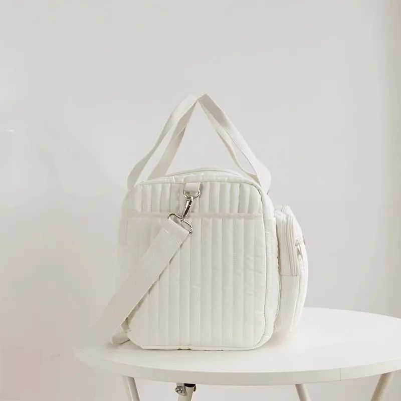 Quilted Diaper Bag Tote For Moms Large Capacity Mommy Bag Shoulder Tote 5