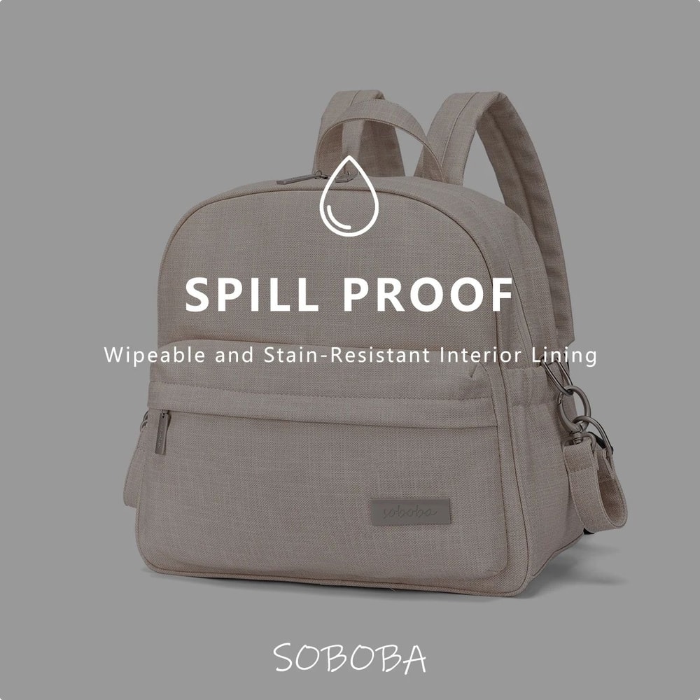 Soboba Waterproof Diaper Backpack Stylish Large Capacity Baby Bag For Modern Moms 5