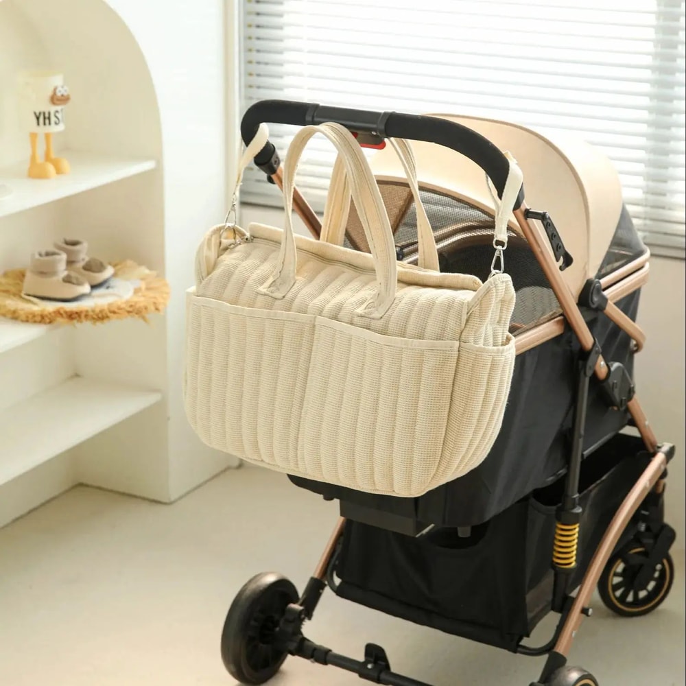 Stylish Waterproof Diaper Backpack Large Multifunction Baby Changing Bag 0