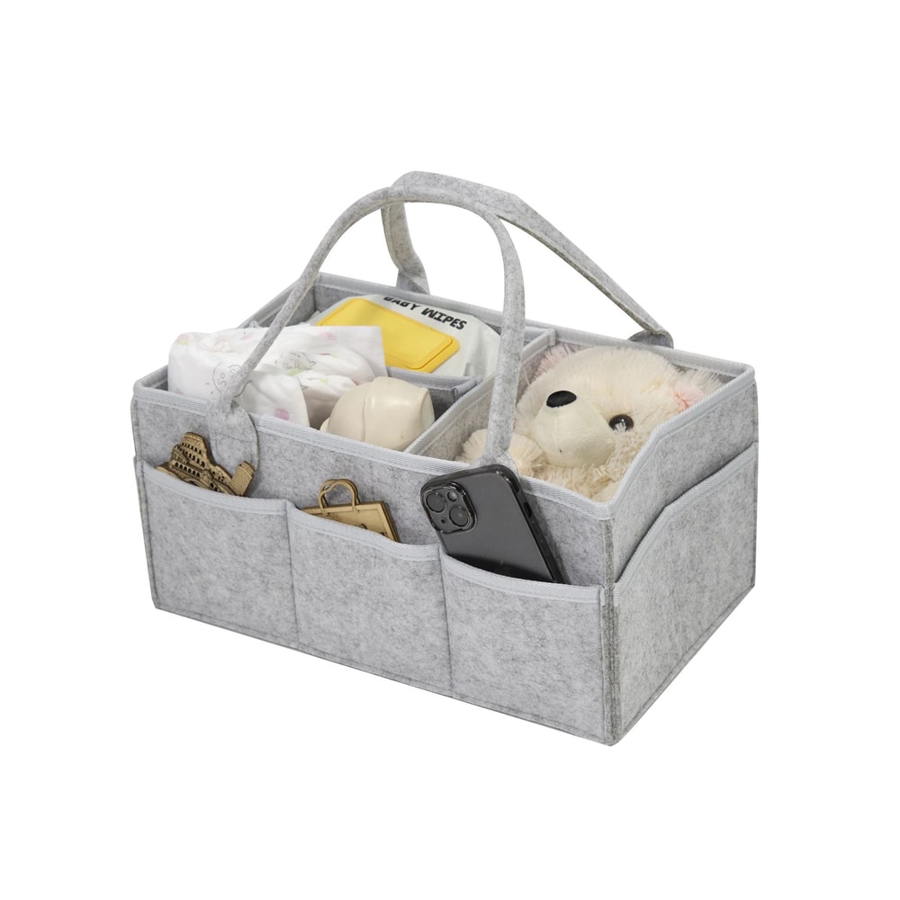 MultiPocket Stroller Organizer Bag Portable Mommy Stroller Tote Diaper Storage 1