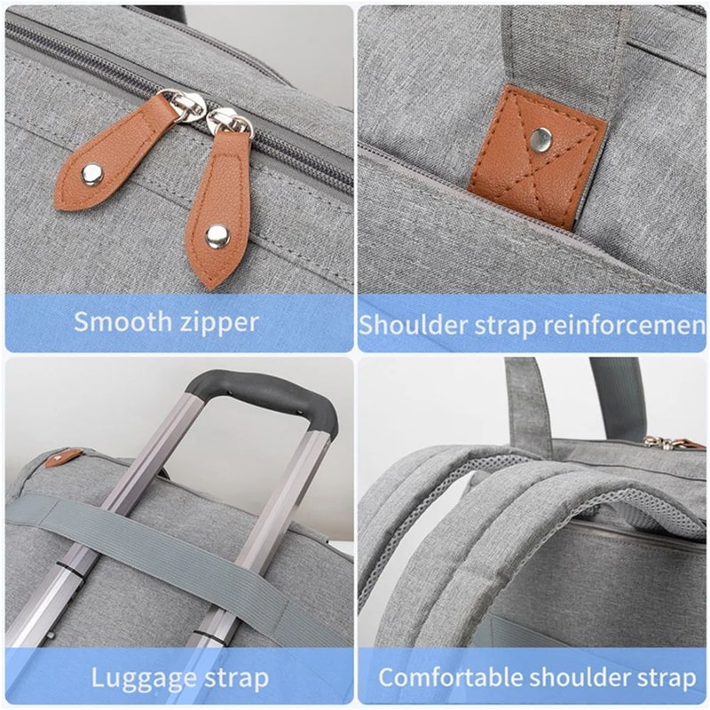 Large Capacity Diaper Backpack For Moms Dads Waterproof Baby Essentials Organizer Bag 4